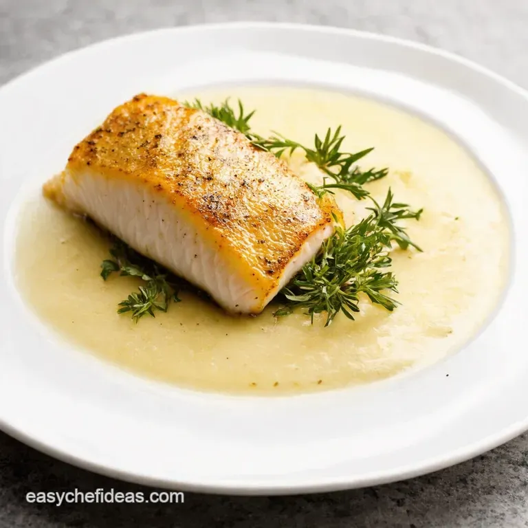 PanSeared Halibut with LemonHerb Butter Sauce