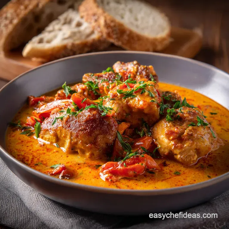 Paprika Chicken Stew: the Ultimate Rich Creamy Comfort Recipe presentation