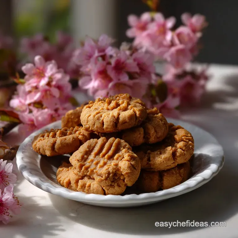 Perfectly baked cookies presented on a white ceramic plate, offering a beautiful contrast of textures and colors, ready to...