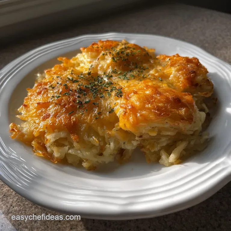Hashbrown Casserole: Velvety Interior Shattering Crust