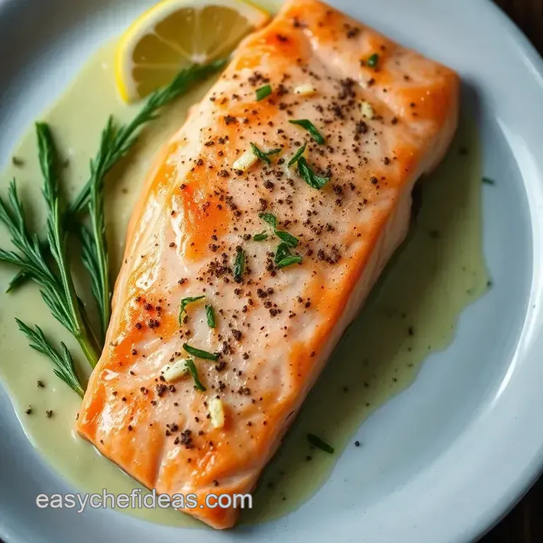 Perfect Pan-Seared Salmon with Lemon-Dill Butter presentation
