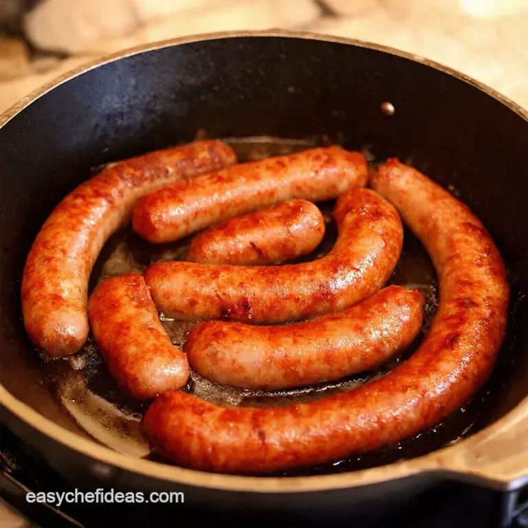 Perfectly Panfried Sausages Golden Brown Juicy Every Time presentation