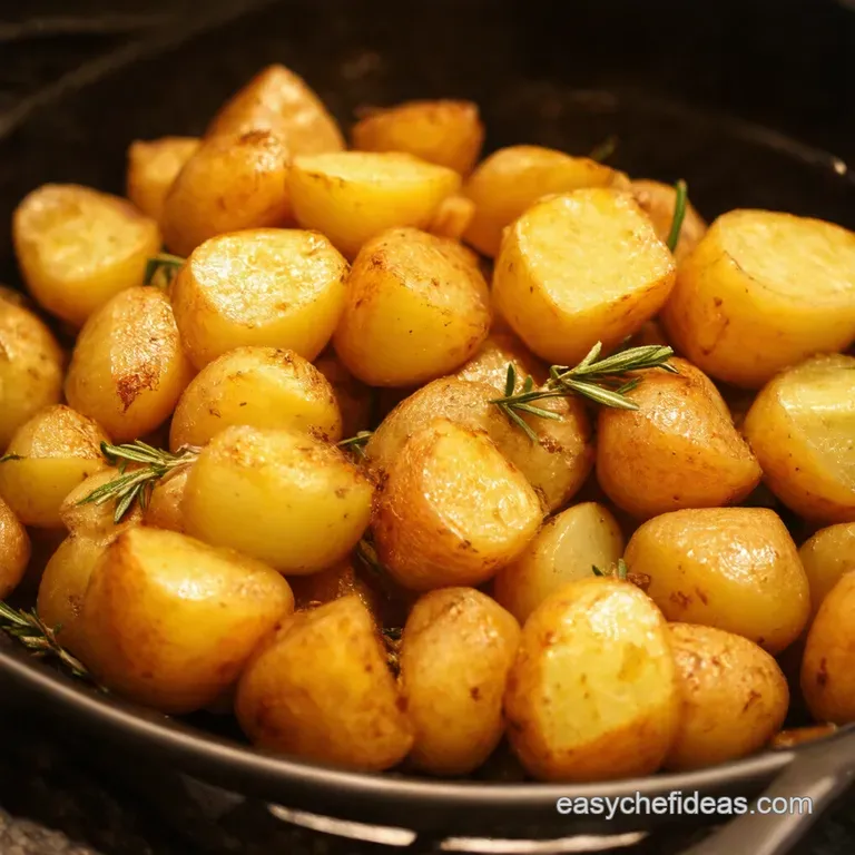 Perfectly Roasted Gold Potatoes with Rosemary Garlic presentation