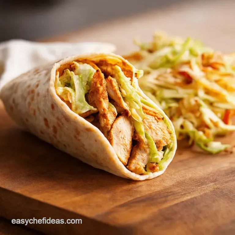 Periperi Chicken Wraps with Sunshine Slaw Wedges presentation