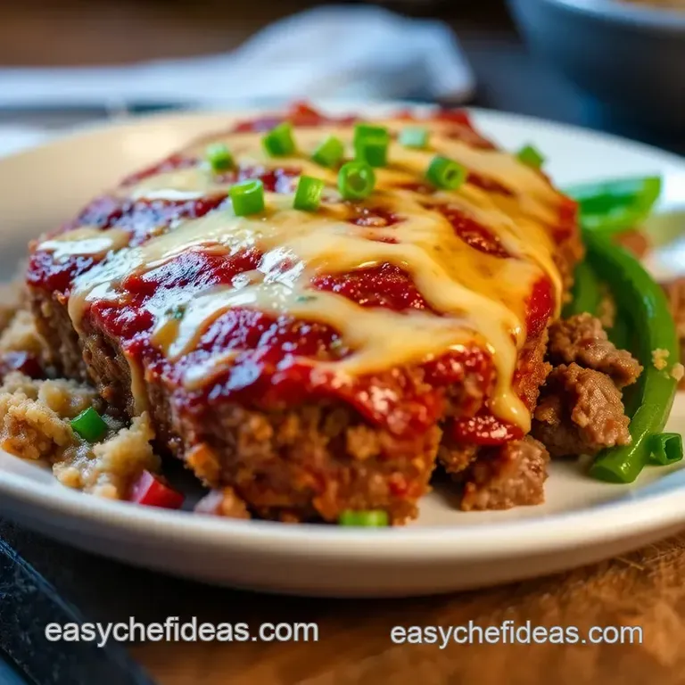 Philly Cheesesteak Meatloaf presentation