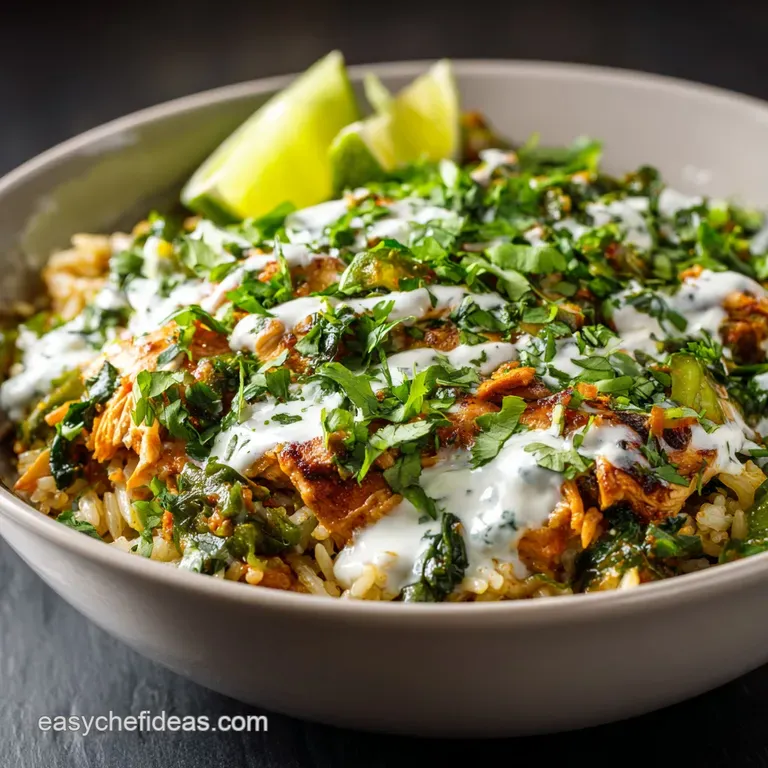 Chicken Taco Poblano Rice Bowls Smoky Satisfying Weeknight Dinner presentation