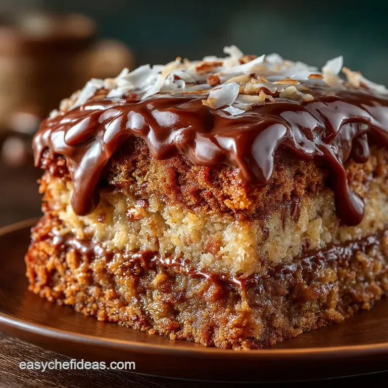 The Proper German Chocolate Cake a Timehonoured Coconutpecan Classic presentation