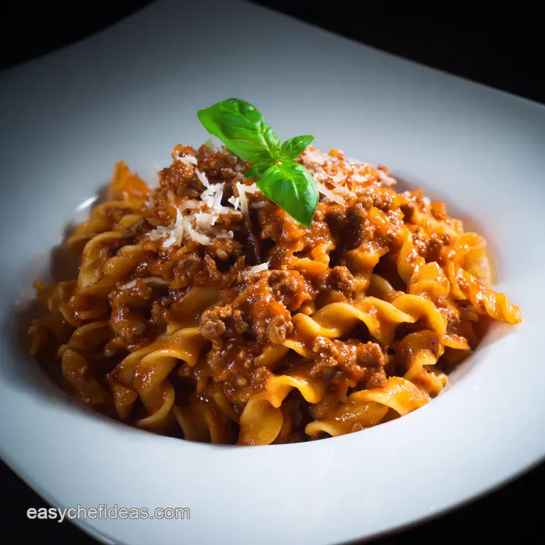 Proper Italian Bolognese a Rich Hearty Classic presentation