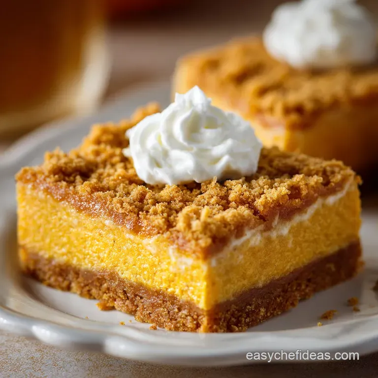 Pumpkin Butterscotch Bars: Autumns Best Velvety Dessert Squares presentation