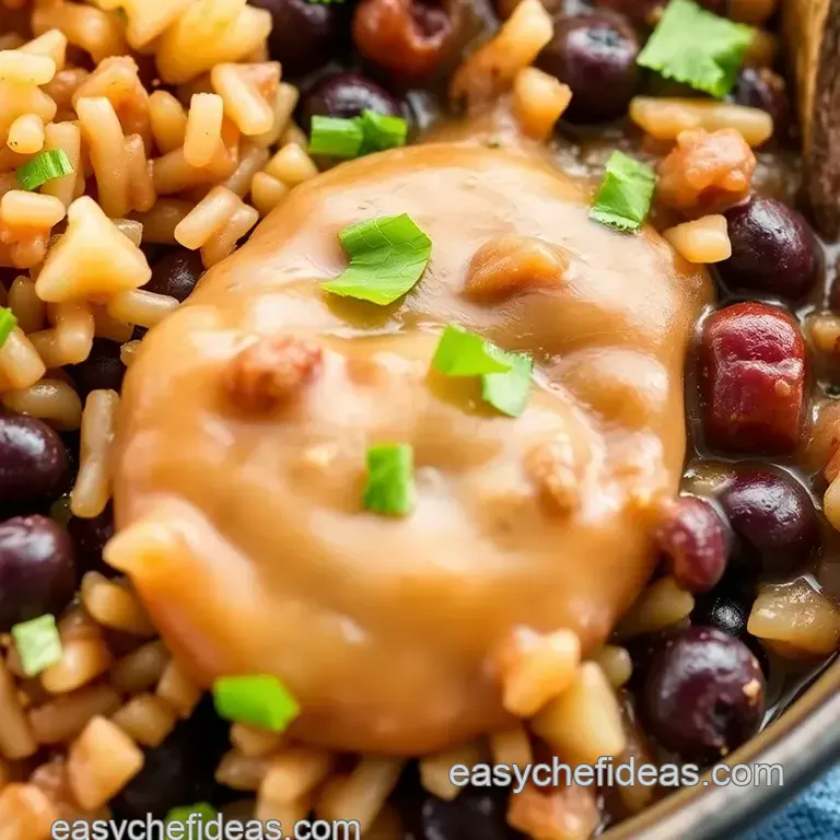 Quick Black Beans & Rice Delight presentation