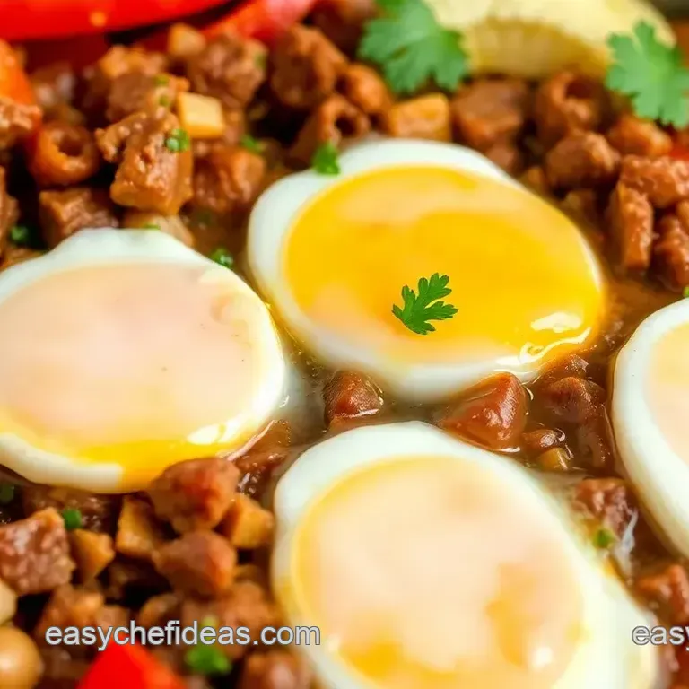 Quick Canned Beef Hash with Eggs