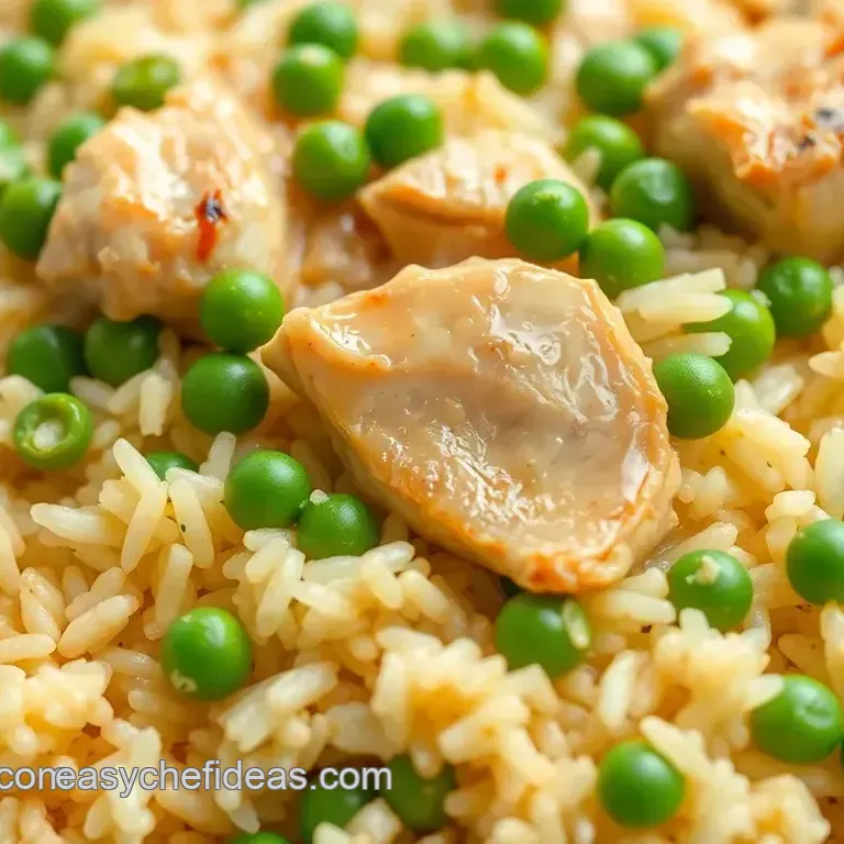 Quick Chicken Rice with Flavorful Peas
