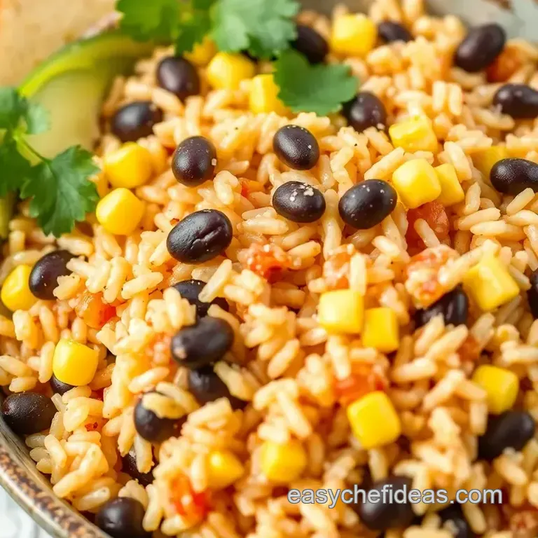 Quick Easy Mexican Rice & Beans Delight presentation