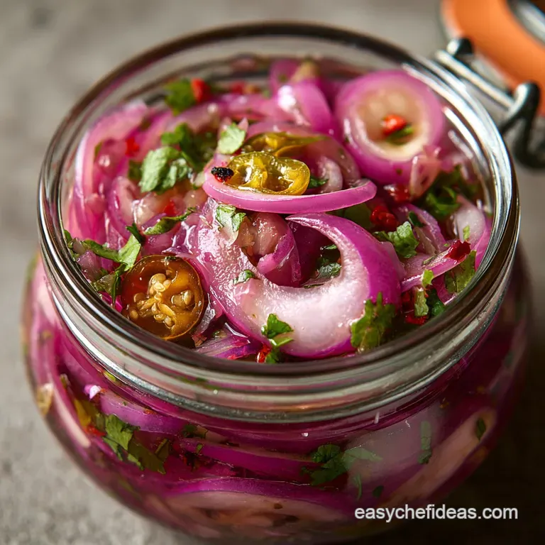 Vibrant Versatile Quick Pickled Red Onions Ready in a Flash presentation