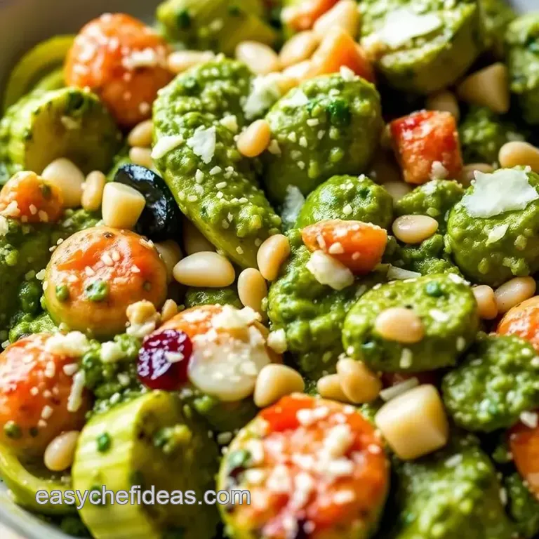 Quick Pesto Langostino Zucchini Delight presentation