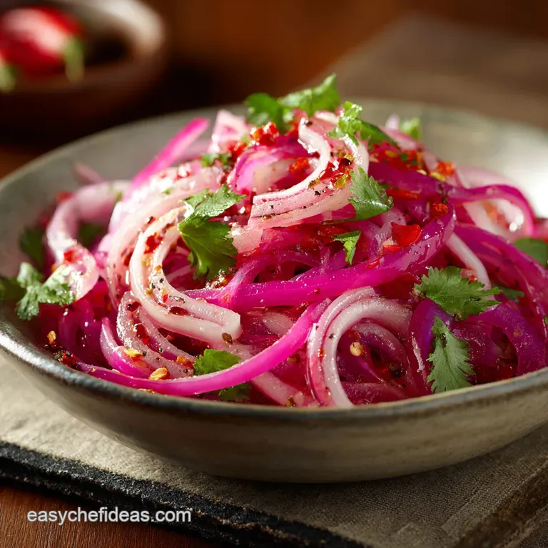The Brightening Brine Quick Pickled Red Onions presentation