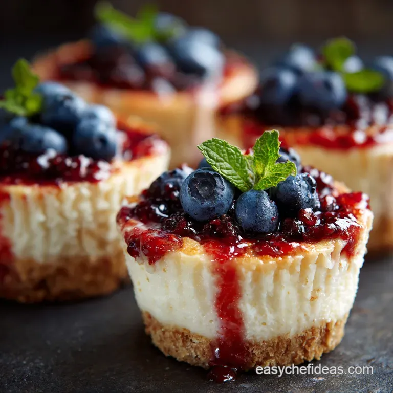 Red White and Blueberry Cheesecake Yogurt Cupcakes: Light Tangy Mini Desserts presentation