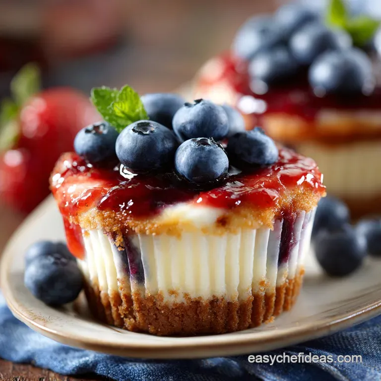 Red White and Blueberry Cheesecake Yogurt Cupcakes: Light Tangy Mini Desserts