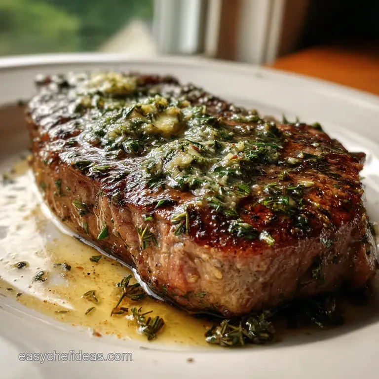 ReverseSeared Ribeye with Perfectly Managed Herb Butter