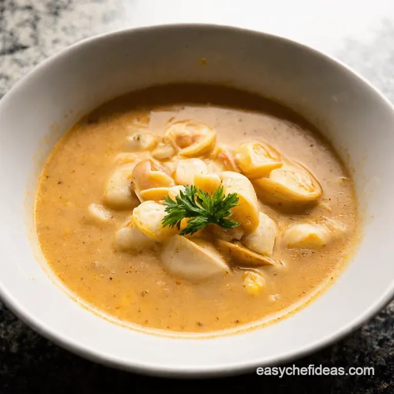 Rhode Island Clam Chowder presentation