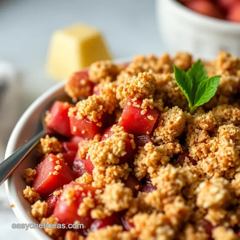 Rhubarb Crumble: a Tart and Sweet Delight presentation