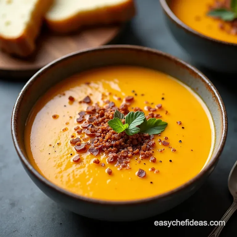 Roasted Butternut Squash Soup with Toasted Pepitas Cr&egrave;me Fra&icirc;che