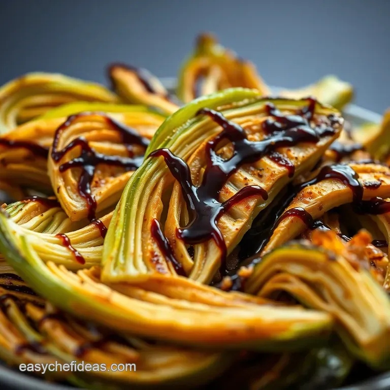 Roasted Cabbage Wedges with Balsamic Glaze presentation