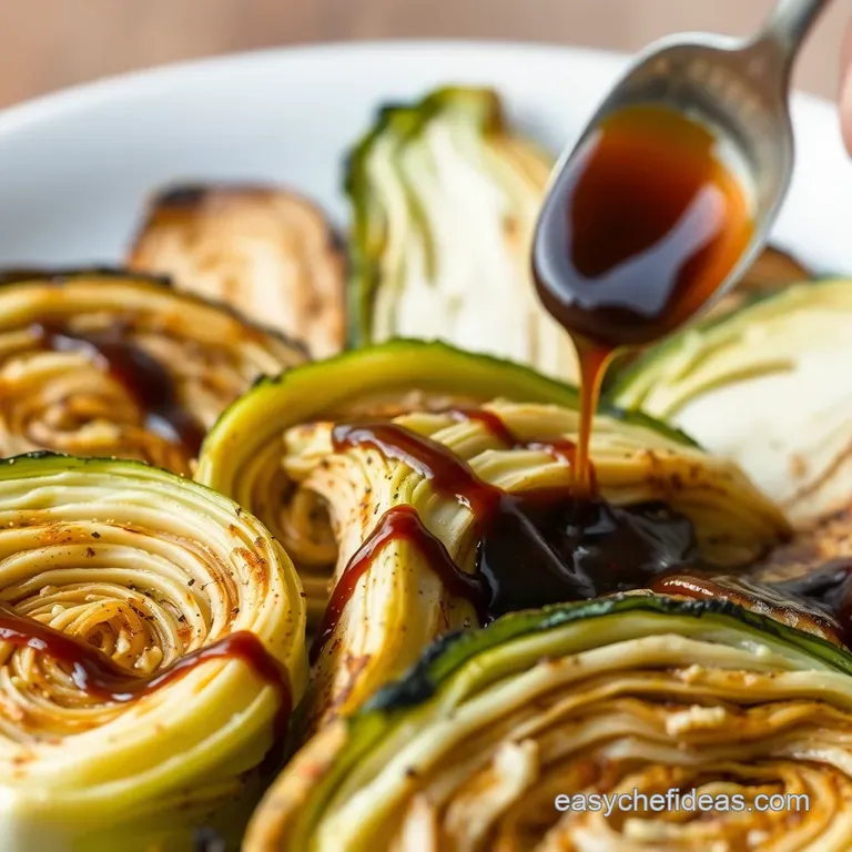 Roasted Cabbage Wedges with Balsamic Glaze