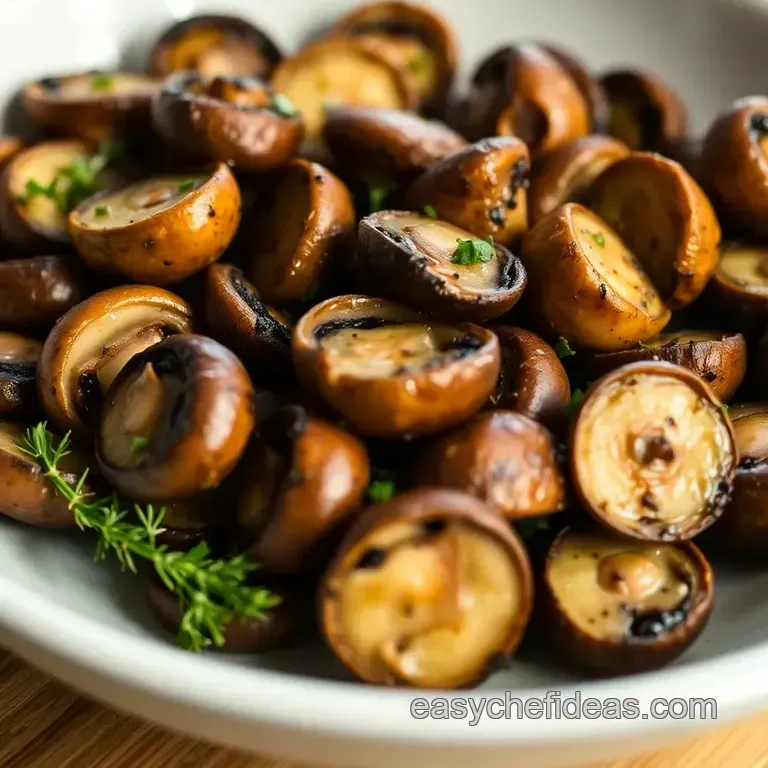 Roasted Garlic Herb Mushrooms: a Savory Delight from the Oven presentation