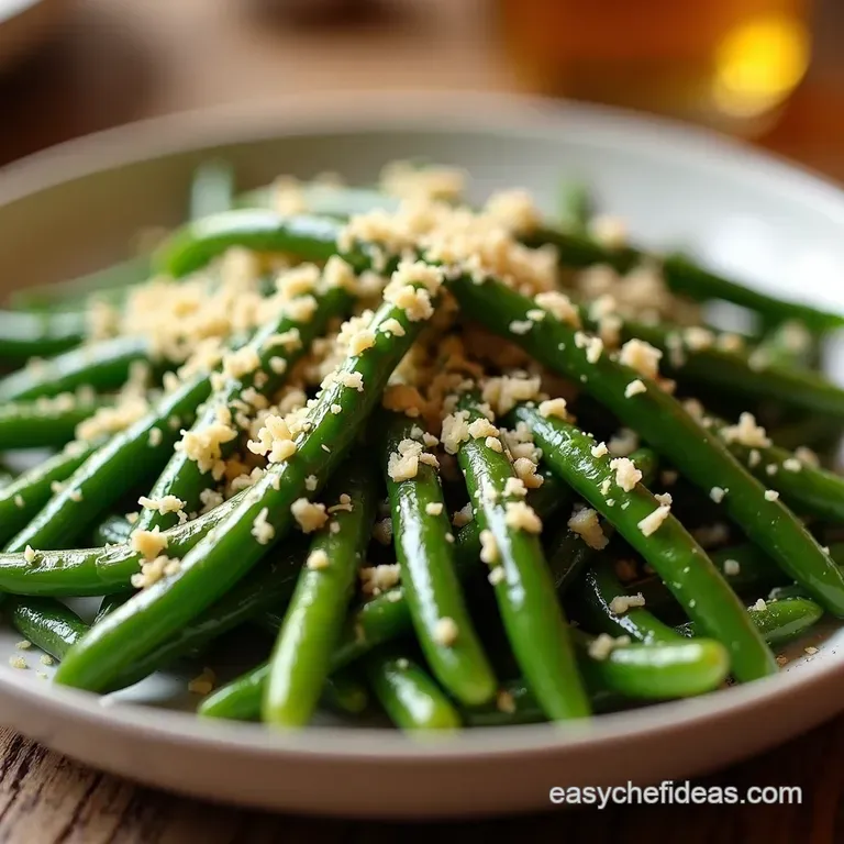 Roasted Garlic Parmesan Green Beans presentation