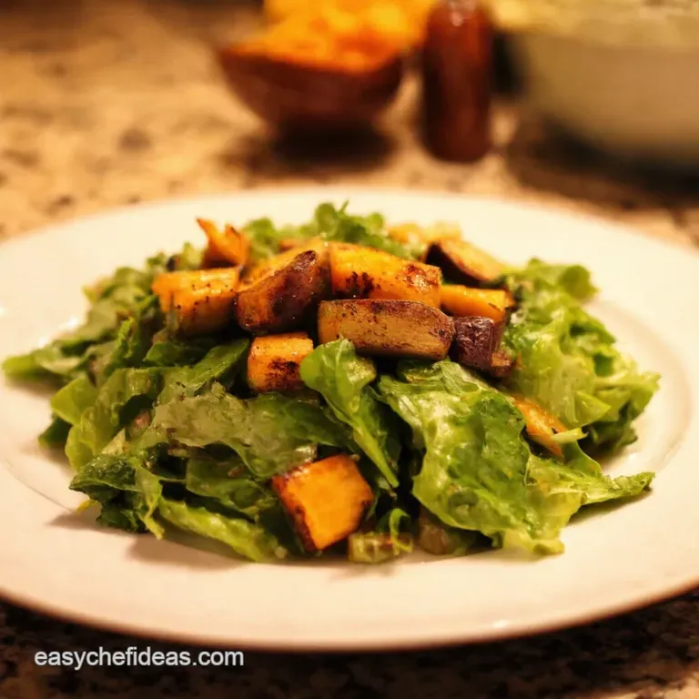 Roasted Root Vegetable Salad with Pomegranate Feta presentation