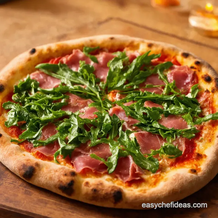 Rocket Man Pizza Arugula Prosciutto Perfection presentation