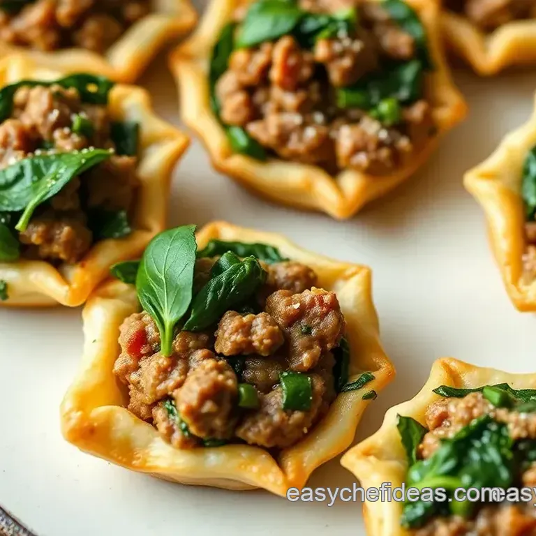 Savory Mini Beef and Spinach Pastries: Perfect Party Pleasers