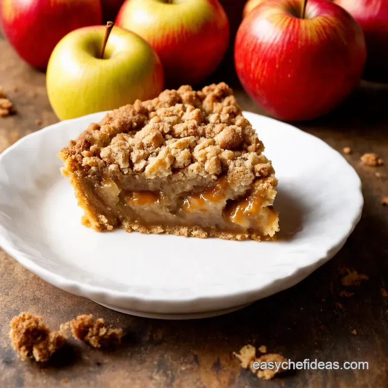 Salted Caramel Apple Crumble Pie presentation