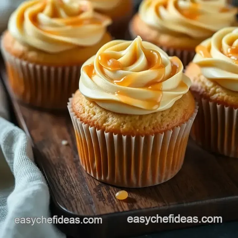 Salted Caramel Dream Cupcakes presentation