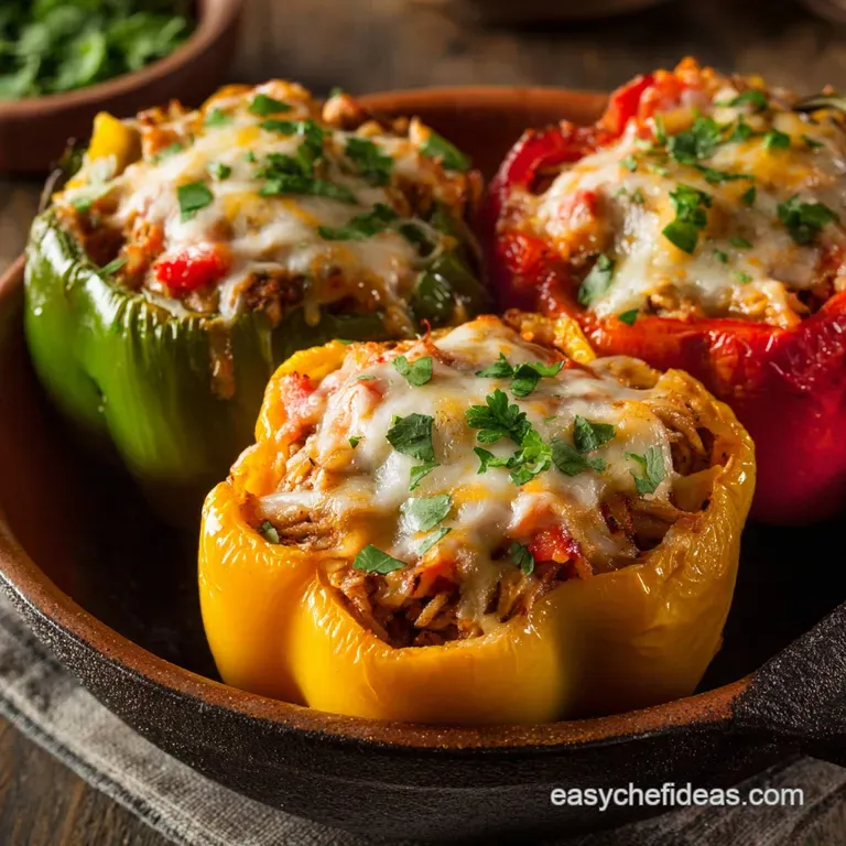 Santa Fe Turkey Stuffed Peppers: the Ultimate Healthy Weeknight Dinner presentation
