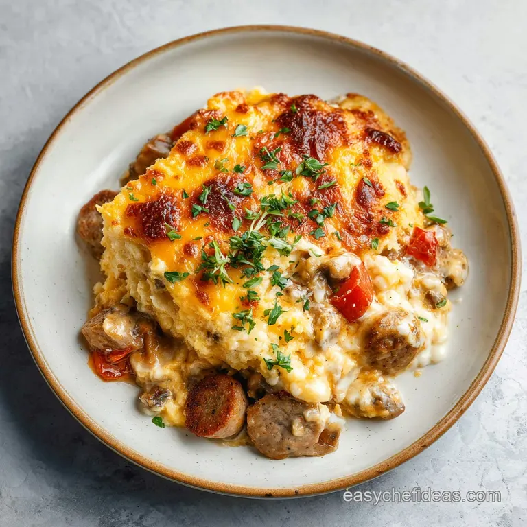 Sausage Grits Casserole: Creamy and Golden