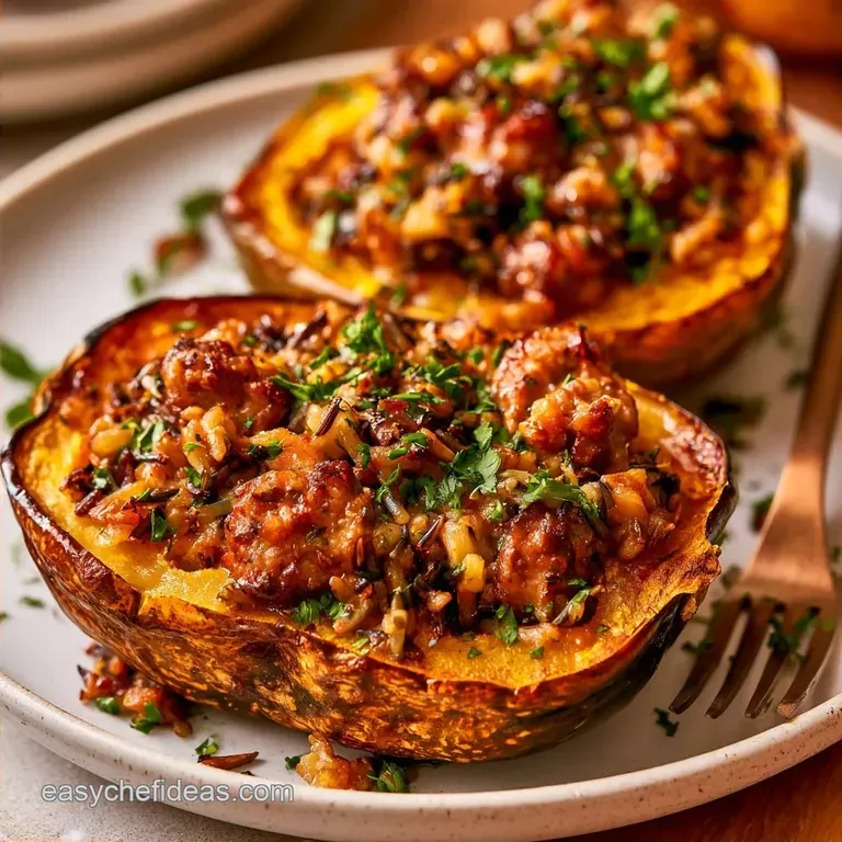 Stuffed Winter Squash with Italian Sausage