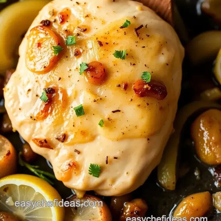 Saut&eacute;ed French Onion Chicken with Gruy&egrave;re presentation