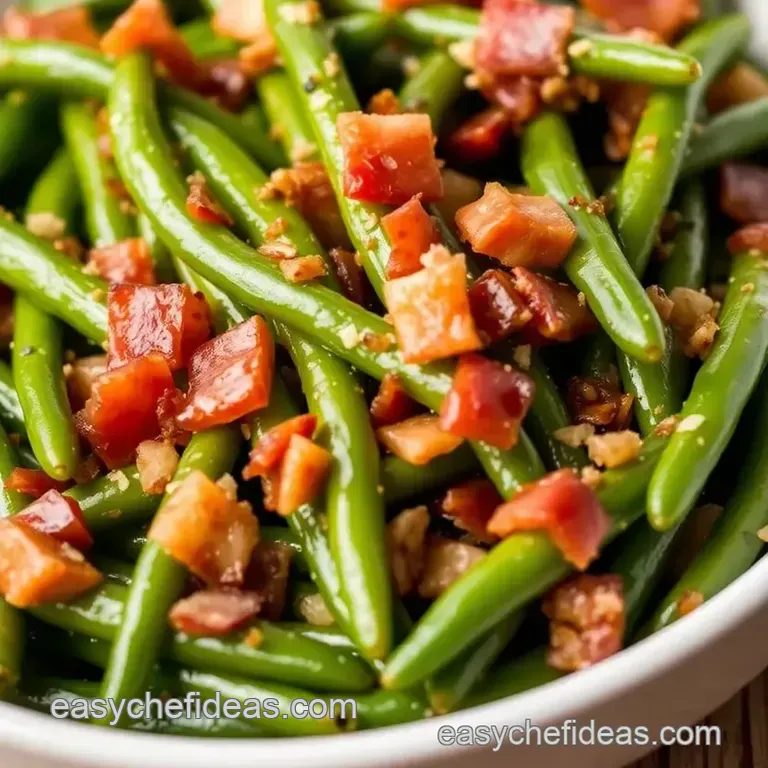 Saut&eacute;ed Green Beans with Irresistible Flavor presentation