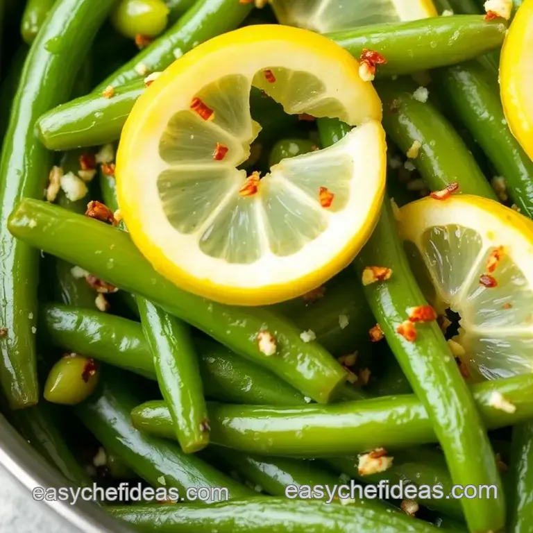 Saut&eacute;ed Green Beans with Zesty Lemon Twist presentation