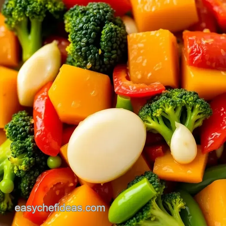 Saut&eacute;ed Kabocha Squash with Vibrant Veggies presentation