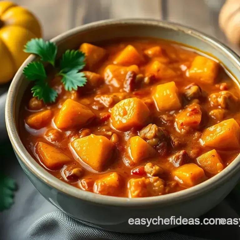 Saut&eacute;ed Pumpkin Chili with Spicy Kick