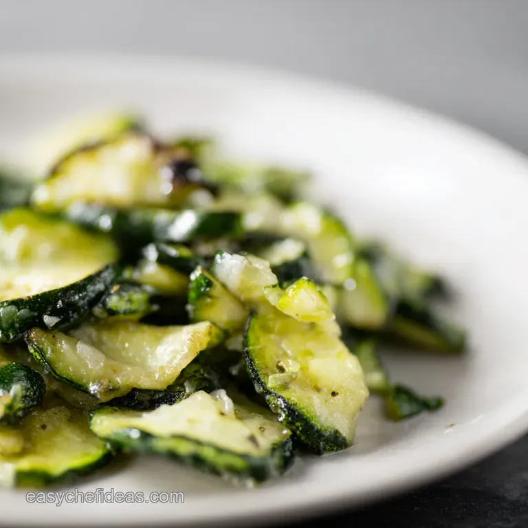Saut&eacute;ed Zucchini with Garlic Lemon and Fresh Herbs presentation