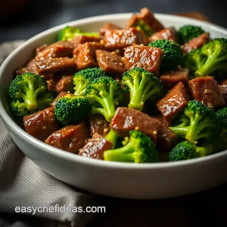 Savory Chinese Broccoli and Beef Stir-Fry presentation