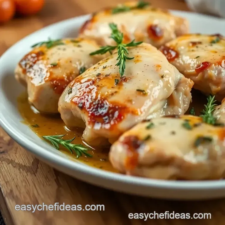 Savory Herb Garlic Roasted Chicken Thighs presentation