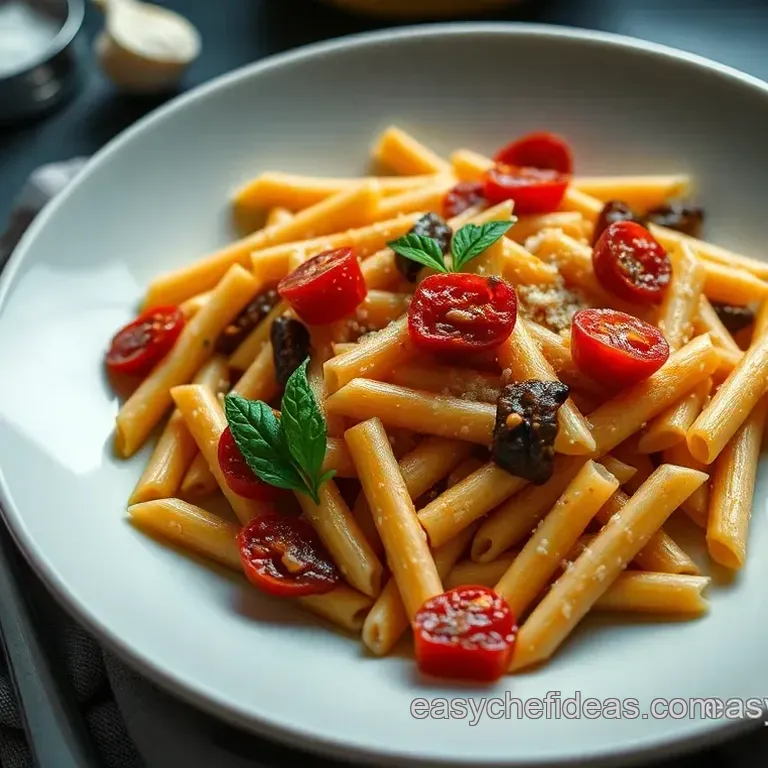 Savory Mediterranean Pasta with Roasted Red Peppers