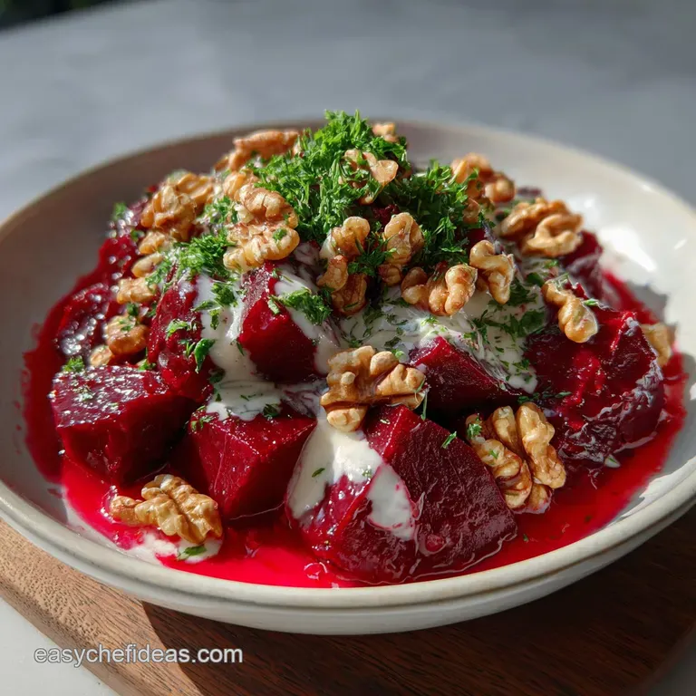 Creamy Beet Salad: Scarlet Jewel Recipe presentation