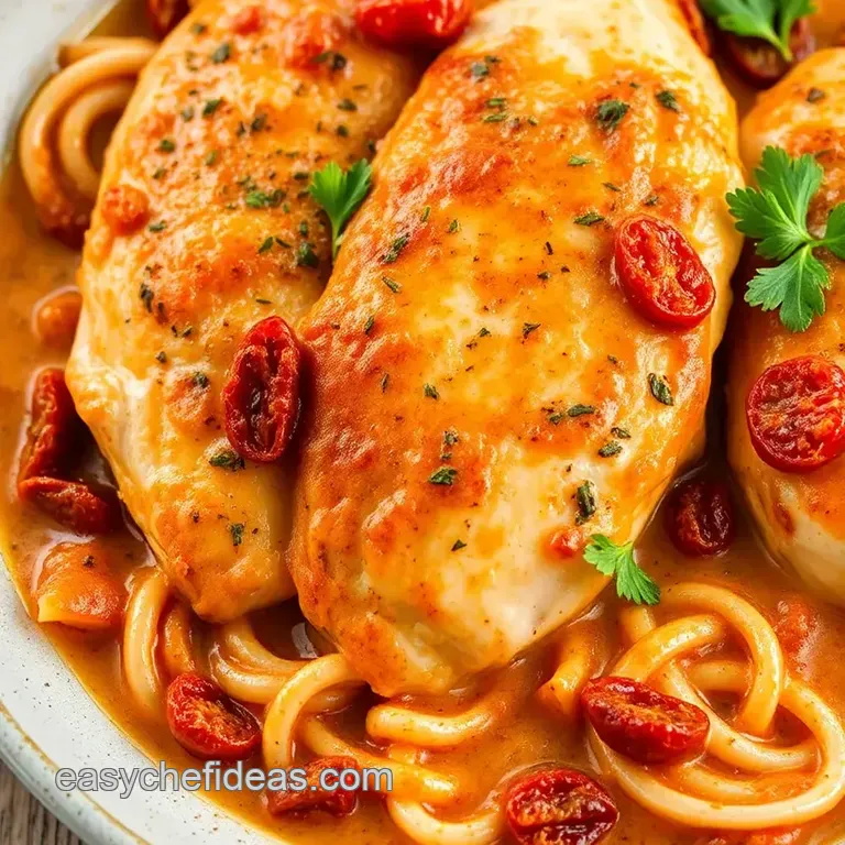 Sear Chicken in Creamy Tomato Sauce presentation