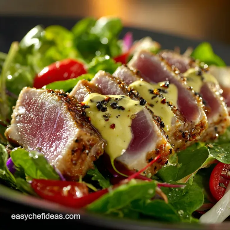 Seared Tuna Salad with Wasabi Butter Sauce: The Ultimate 30-Minute Ahi Recipe